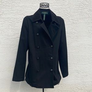 LRL Lauren jeans co denim jacket corduroy collar double breasted